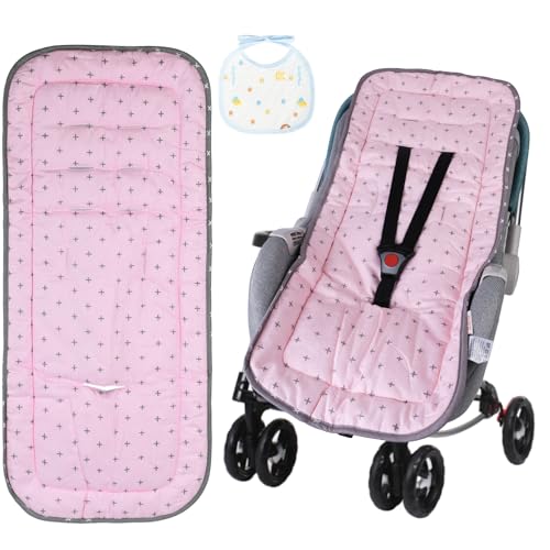 AOGOE Universelle Kinderwagenmatratze, Beidseitig Sitzauflage Weiche Kinderwageneinlage für alle Jahreszeiten, 9 Löcher Bollerwagenmatte kompatibel mit den Meisten Kinderwagen