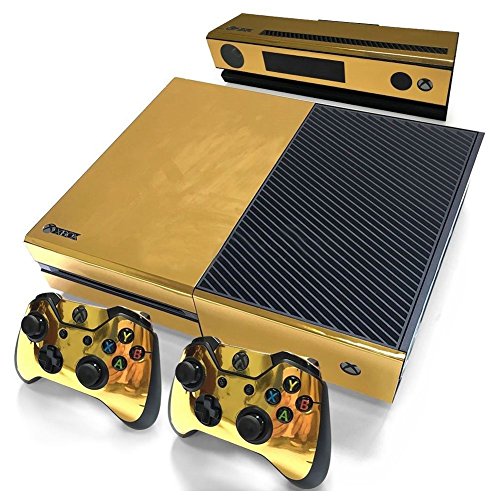Doumneou Gold GläNzende Haut Aufkleber für Console Controller + Kinect Decal Vinyl