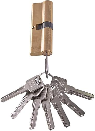 Zylinderschloss, Türschloss mit Schlüssel, Schließzylinder, Kupfer-AB-Schloss, 90 mm Zylinder, AB-Schlüssel, Eingangstürschloss aus Messing, einreihiges Marmorschloss (Farbe: 1 Stück 90 (45 45)) (Col