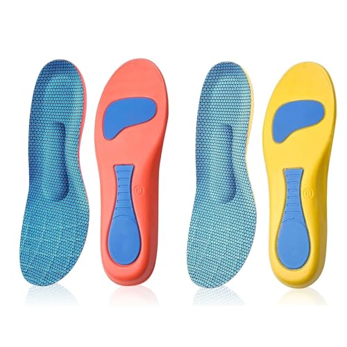 Quzyllic 2 Paar Orthopädische Einlegesohlen,Fersenspor Einlegesohlen,Schuheinlagen Orthopädische,Orthopädische Einlagen,Einlegesohle Plantarfasziitis Ideal für Plattfüße, Plantarfasziitis (41-42)