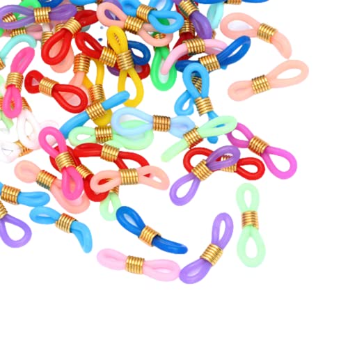 Générique 50 Stück Brille Kette Silikon Gummi Ring Anti-Rutsch DIY Verbinder Lieferanten Gurt Ösen Seil Sonnenbrille Seil Zubehör