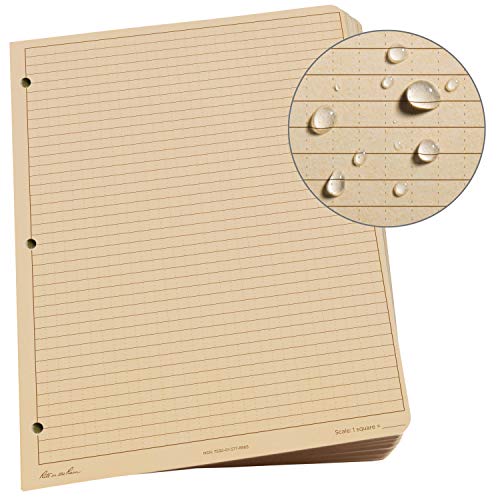 Rite in the Rain 982T-MX wetterfestes Papier für lose Blätter, 21,6 x 27,9 cm, 32# Hellbraun, Universal-Muster, 100 Blatt