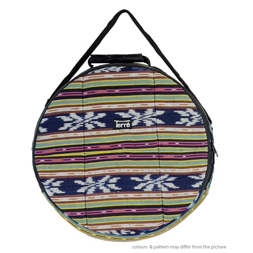 Shamandrum Tasche aus Ikat Ø 40 cm Schamanentrommel Rund Ritual Drum Trageriemen