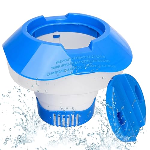 YEAMLTE Pool Dosierschwimmer, Pool Chlor Dosierer, Pool Chlor Schwimmer, Schwimmer für Chlortabletten, Pool Tabletten Schwimmer, Chlordosierer für Pool, Whirlpools, Spas, Springbrunnen