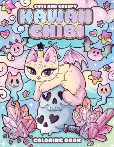 Cute and Creepy Kawaii Chibi Coloring Book: Horror, Spooky and Cute Chibi Pastel Goth Coloring Pages for Adults, Teens and Kids (Cute and Creepy Coloring Series, Band 1)