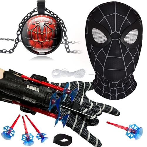 TKGEOUE Spid-er Spielzeug ab 3-8 Jahre Junge, Spid-er Netzwerfer Handschuhe Junge 3 4 5 6 7 Jahre Kinderspielzeug ab 3-10 Jahre Outdoor Indoor Spielzeug Geschenk Junge