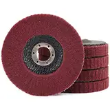SI FANG 5 Stück 115 mm Nylonfaser-Fächerscheiben, Polierscheibe mit 320er Körnung, Scheuerschwämme, Schleifscheiben, Polierscheibe für 115x22mm Winkelschleifer, Metall Edelstahl Oberflächenveredelung