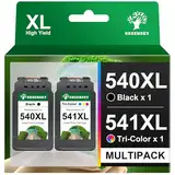 GREENSKY 540XL 541XL Kompatibel für Canon Druckerpatronen 540 541 XL Multipack für Canon TS5150 Druckerpatronen für Canon Pixma MG3650s MG3650 MG3600 MG3550 MG4250 MX475 TS5151 PG540 CL541 Patronen