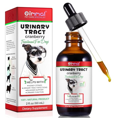 Behandlung von Harnwegsinfektionen bei Hunden, natürliches Kräuterergänzungsmittel, Harnwegsinfektions-Pflegetropfen, Cranberry-Blasenunterstützung bei Nierensteinen, Speckgeschmack, 60 ml