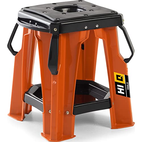 Hi-Q Tools Werkstatt-Hocker - Standsicher bis 200Kg - Mit Werkzeugablage schwarz