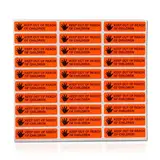 4,3 x 1,0 cm - Außerhalb der Reichweite von Kindern aufbewahren Etiketten (Orange / 300 Etiketten) Von Kindern fernhalten Aufkleber für Erstickungsgefahr, Kosmetik, Drogenwarnung -