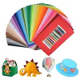 UOUNE Bunter Filzstoff 41 Farben Bunte Filzplatten 20 x 30cm Bastelfilz Filz Blätter Polyester Felt Fabric DIY Handwerk Stoff Filzplattenset bunt Nähen Projekte Patchwork