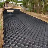 ZYFBD Driveway Geogrid Pflasterklinker zur Erosionskontrolle, durchlässiger Wabengranit-Stabilisator, 6 m x 10 m, Garten/Parklösung