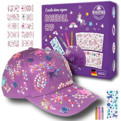 RiyeoTree® Einhorn Geschenke für Mädchen Bastelset Kinder - Spielzeug selbst gestalten mit Edelsteinen Aufkleber - Pferde Mädchen Geschenk - Schmuck basteln mädchen