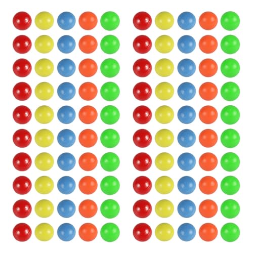 jojofuny 15 Mm Mehrfarbig Ersatzkugel Set 100 Pcs Farbige Kunststoffkugeln Zählen Kugeln für Wahrscheinlichkeitslernen- 5 Farben