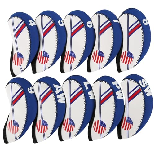Acunny Golf-Putter-Schlägerkopfhüllen,Golf-Schlägerkopfhüllen, 10X schützende Golfschlägerkopfhüllen, Robuste Golfschläger-Schutzhüllen, stilvolle Golfschläger-Kopfbedeckung für Herren, Outdoor-Sport