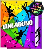 12x Klettern EINLADUNGSKARTEN KINDERGEBURTSTAG Junge Mädchen - die Boulder PARTY Karten sind die Bouldern EINLADUNG für Jungen Kinder KLETTERGEBURTSTAG Einladung Kletterhalle Kletterwald Kletterpark