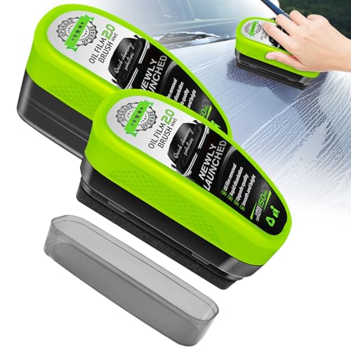 Automotive Oil Film Cleaning Brush 2.0,Scheibenreiniger Auto,Multifunktionale Kfz-Ölfilm-Reinigungsbürste,Auto-Windschutzscheibenreiniger für Autoscheiben,Verbesserte Klarheit und Sichtbarkeit(150ml)