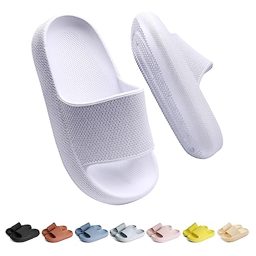 Buwege Unisex Kinder Badelatschen Jungen Mädchen Badeschlappen Cozy Slides Wolken Schlappen Original Eva Weiche Dicke Sohle rutschfeste Schwimmbad Strand Badeschuhe Tie-Dye-Färben 33 EU