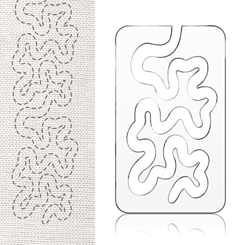 Quiltschablone, Quilting Schablonen, Patchwork Schablonen Acryl Quilt Schablone für Die Nähmaschine, Free Motion Quilting Template, Transparente Freihand Kunststoffschablonen Nählineal