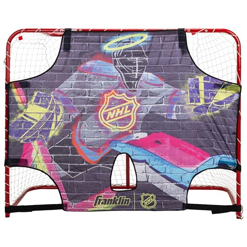 Franklin Sports NHL Street Hockey Torwart Schießziel, Shooter Tutor Hockey Tor Übungsziel – Street Hockey Net Torwart Ziel – einfach anzubringendes Ziel – 137,2 x 111,8 cm