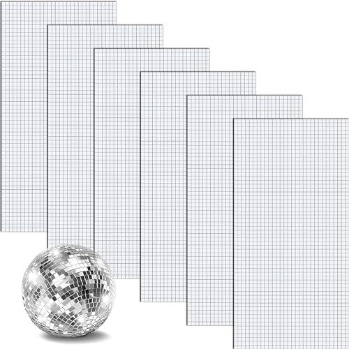MaehSab 10800 Stück Selbstklebende Spiegel Mosaik Fliesen Glas Spiegel Wandaufkleber Quadrat Glas Mosaik Aufkleber Mini Spiegel Aufkleber für DIY Disco Party DIY Dekor (5 * 5mm, Silber)