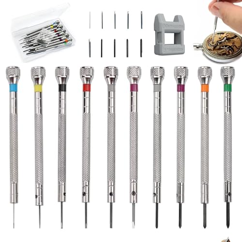 10 Stück Uhrmacher Schraubendreher Set, Juwelier Schraubendreher, Brillenschraubenzieherset, Uhren Reparatur Schraubendreher Präzisions Für Uhren Brillen Juwelier Mini Werkzeuge Reparatur