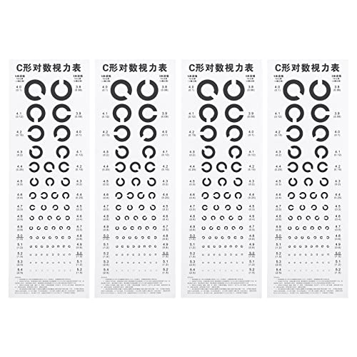 Artibetter 4 Stück Piloten-augentest Sehtafeln Für Augenuntersuchungen Visuelles Prüfungsplakat Sehschärfe Diagramm Sehtafel Augendiagramm Pvc Tasche Testtisch Kleinkind