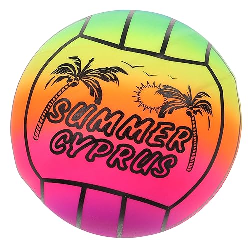 UPKOCH Verdickter Regenbogen-PVC-Volleyball-Kinder-aufblasspielzeug-lederball Für Innen- Und Außensportgeräte Trainingsgeräte Schwimmbad Wasserball Spielzeuge Drinnen Indoor-Ball