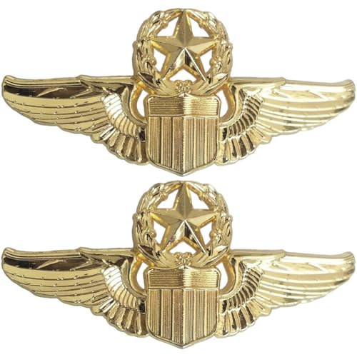 Lpitoy 2 Stück Fliegerflügel-anstecker Aus Metall, Pilotenflügel-Abzeichen, Fliegerflügel-anstecker, Kampfpiloten-brosche Für Kleidung, Rucksack, Hut, Hemd, Uniform, Dekoration