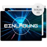 Generisch 12 x Einladungskarten Umschläge für Mädchen & Jungen Kindergeburtstag – Unisex-Karten mit Laser-Tag-Motiv – Die bunten Karten sind die perfekte Einladung für die nächste Laser-Day-Party