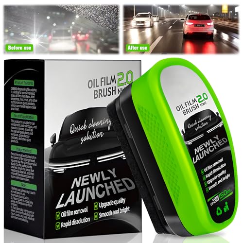 150ml Windschutzscheiben Reiniger Innen, Schnefie Scheibenreiniger Auto, Scheibenversiegelung Auto, Autoscheiben Innenreiniger Versiegelung Oil Film Cleaning Brush Ölabweisende Folie für Autoscheiben