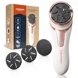 GRUNDIG Hornhautentferner elektrisch Hornhaut entfernen - schnell schöne Füße - Fußpflege Set mit Hochleistungsakku I IPX7 Fuß Pedi Pediküre (Hornhautentferner), Weiß