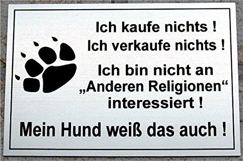 Gravola Warnschild Achtung Hund, Schild Hundeschild neu lustiges Schild