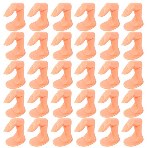 Jubaopen 30 Stück Nagel Übungsfinger Fake Finger Praxis Modell Nagelmodellage Finger mit Nageldesign Tips DIY Maniküre Nail Art Training für Nageldesign Acryl Gelnägel