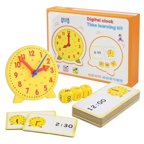 TIVUNORON Uhr zum Lernen für Kinder, Zeitunterrichts Spielzeug für Kinder, Demonstrationsuhr Modell, Geschenke zur Lernuhren für Junge Mädchen