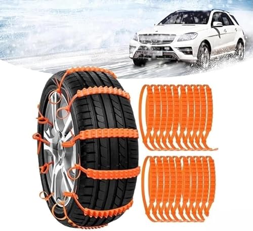 20Pcs Kabelbinder Schneeketten,Anfahrhilfe Schnee for Cars,Auto Schneeketten,Schneeketten Plastik Wiederverwendbar,Rutschfeste Schneereifen Reifenketten Auto Notfallketten Winter Fahrsicherheitsketten