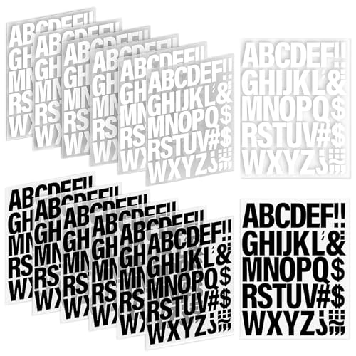 12 Blätter 528 Stück Buchstaben Aufbügeln 2 Zoll Buchstaben zum Aufbügeln Kleidung Heat Transfer Buchstaben A-Z PU-Alphabete Aufkleber Bügelbuchstaben für Textilien Kleidung Druck TShirt DIY
