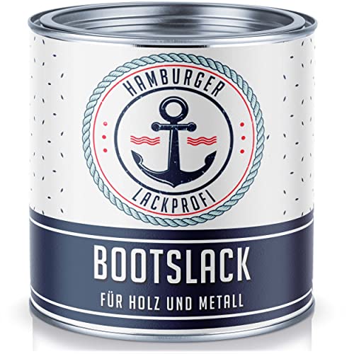 Hamburger Lack-Profi Bootslack MATT für Holz und Metall farblos Klarlack Yachtlack Yachtfarbe Bootsfarbe (2,5 L)