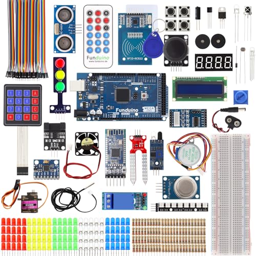 Funduino Starter Kit MEGA R3 Ultimate Education, 100% kompatibel zu Arduino, mit deutschsprachigen Anleitungen, umfrangreiches Lernset für Einsteiger und Fortgeschrittene