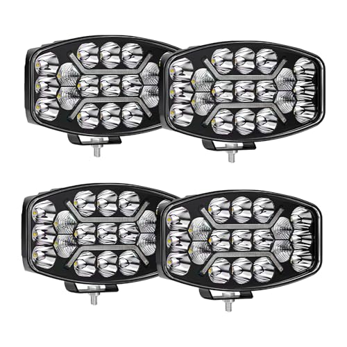 CO LIGHT 4PCS 10 Zoll LED Arbeitsscheinwerfer 12v，270W Runder LED Scheinwerfer ECE IP68 Wasserdicht mit Zulassung für Traktor Offroad Auto Bagger LKW SUV ATV