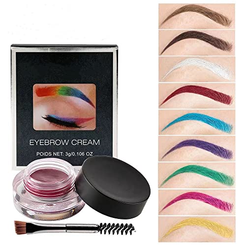 Augenbrauen-Creme, Augenbrauen-Pomade, Eyeliner, Creme, Augenbrauenverlängerung, Gel, wasserdicht, langanhaltend, Make-up, Schönheit, Augenbrauen, Kosmetik, Färbemittel mit Pinsel (10# Grün)