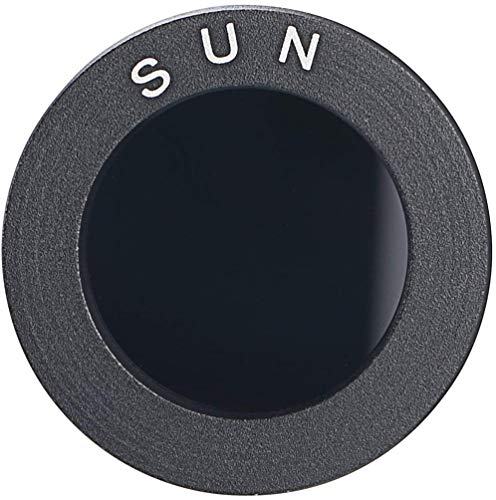 POFET Astronomisches Teleskop-Zubehör, 2,5 cm, schwarze Sonnenfilter, Vollaluminium-Standardgewinde für Astro-Optik-Okular