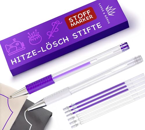 Lange & König® Hitze-Stoffmarker Set für Nähen & Quilten [400m Schreiblänge] - Nähzubehör Nähen Zubehör Schneiderkreide Alternative Nähmaschinen Zubehör Nähen & Stoffe Nähzeug Sewing Accessories