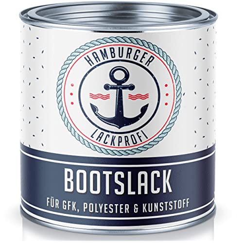 Hamburger Lack-Profi 2K Bootslack GLÄNZEND für GFK, Kunststoff & Polyester Weiß RAL 9010 Yachtlack Yachtfarbe Bootsfarbe (1 L)