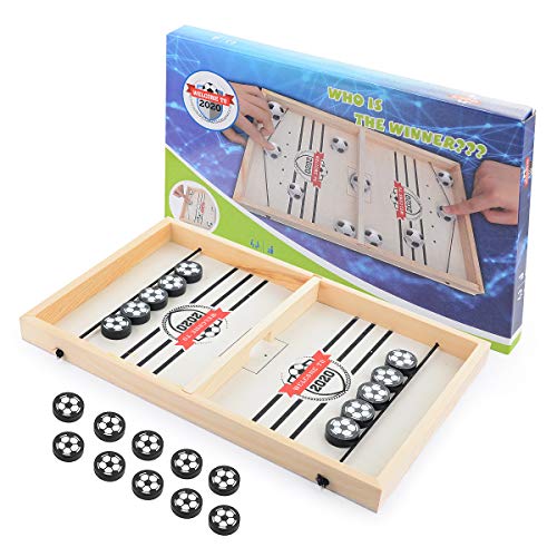 HellDoler Brettspiel Hockey,Fast Sling Puck Game Katapult Brettspiel Tisch Hockey Spielzeug Bouncing Chess Hockey Game für Kinder