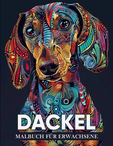 Dackel Malbuch für Erwachsene: 50 Einzigartige Malvorlagen mit Dackelmotiven für Entspannung und Tierliebhaber-Kunsttherapie ( Hunderassen Malbuch für Erwachsene und Jugendliche )