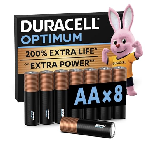 Duracell Optimum Batterien AA, 8 Stück, bis zu 200% zusätzliche Lebensdauer oder extra Power