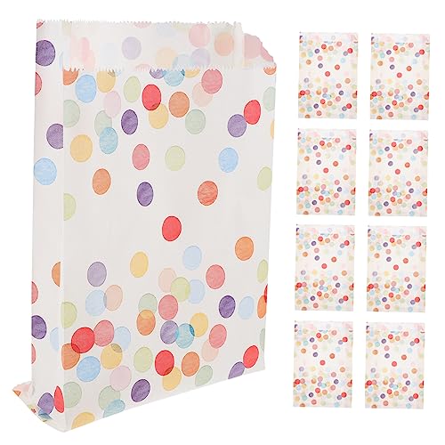 Amosfun 100 Stück Papier Snacktüten Ölbeständige Papiertüten für Snacks Takeaway und Picknick für Frittiertes Burger