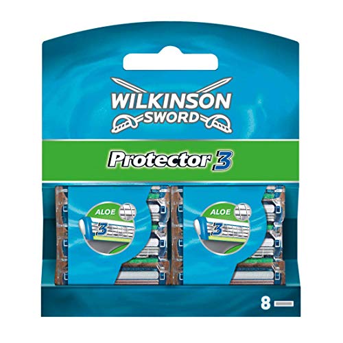 Wilkinson Sword Protector 3 Rasierklingen für Herren Rasierer, 8 Stück (1er Pack)